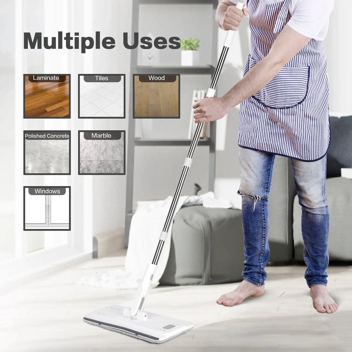 Livnestro FlatClean Wringer Mop & Bucket Set