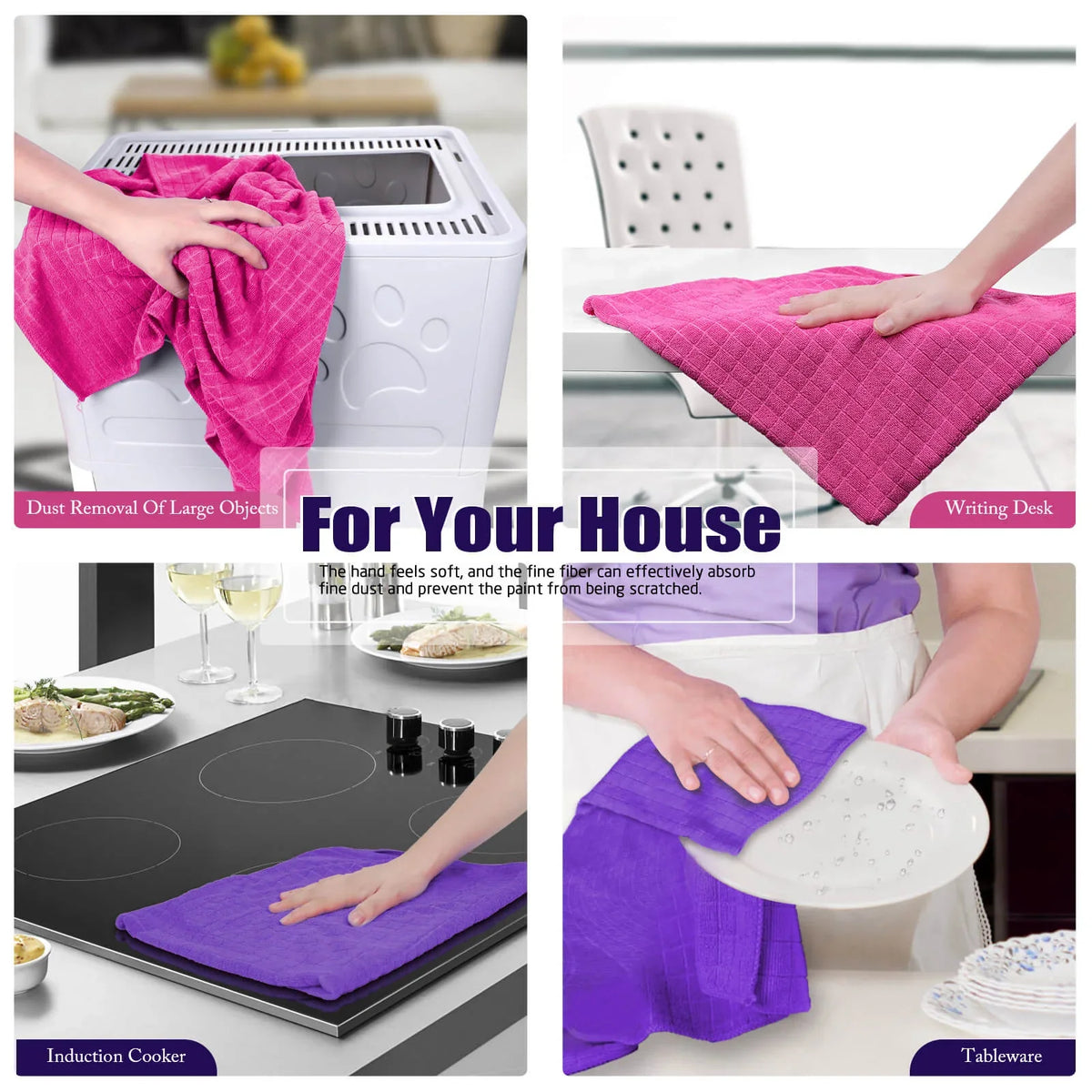 Livnestro SoftClean Multipurpose Microfiber Cloths - 12 Pieces