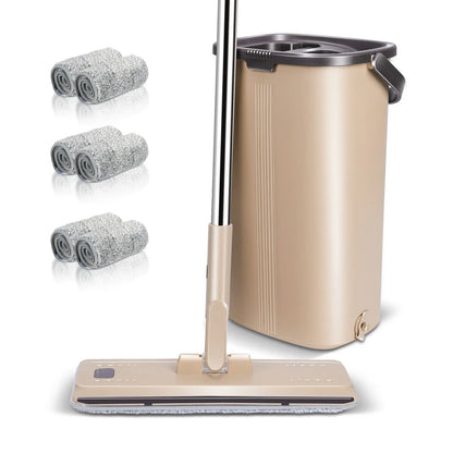 Livnestro FlatClean Self-Cleaning Mop & Bucket Set with 6 Pads