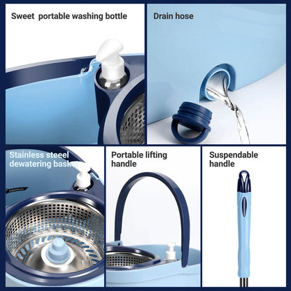 Livnestro SpinEase Foot-Pedal Mop & Bucket Set