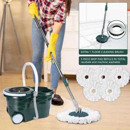 Livnestro SpinEase Wringer Mop & Bucket Set