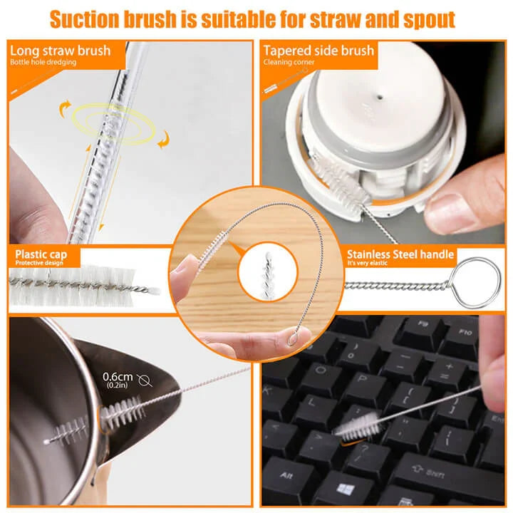 Livnestro DetailClean 9-Piece Bottle Brush Set