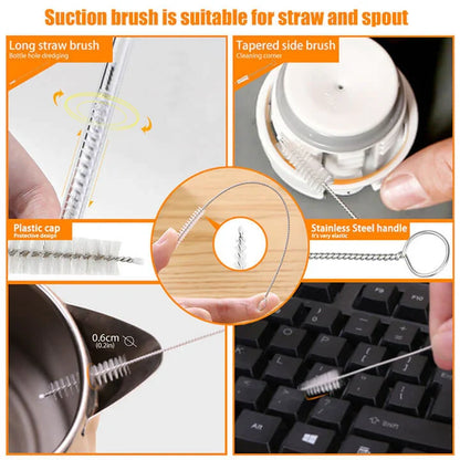 Livnestro DetailClean 9-Piece Bottle Brush Set
