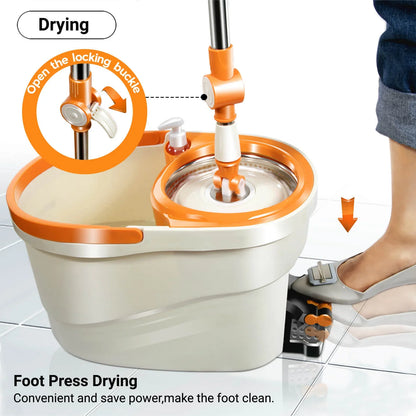 Livnestro SpinEase Foot-Pedal Mop & Bucket Set