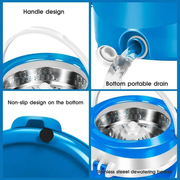 Livnestro SpinEase 2-in-1 Mop & Bucket Set with 3 Refills