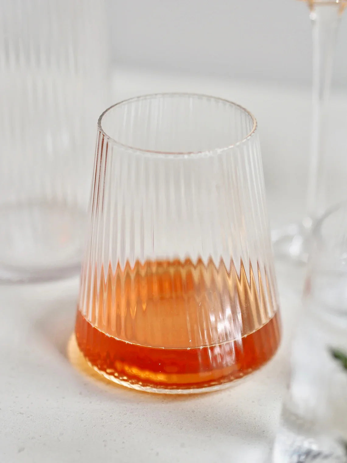 Livnestro Striped Stemless Wine Glass