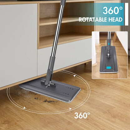 Livnestro FlatClean Mop & Bucket Set with 6 Pads