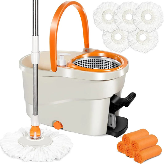 Livnestro SpinEase Foot-Pedal Mop & Bucket Set