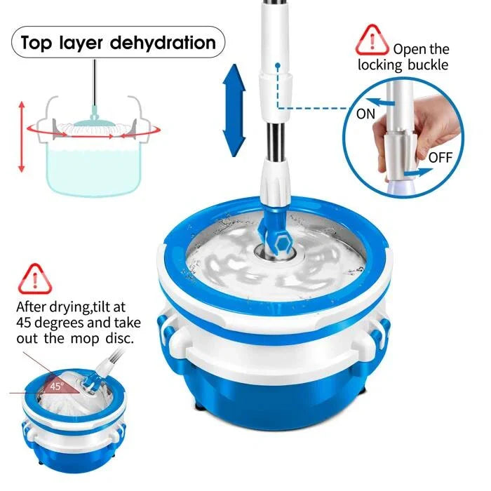 Livnestro SpinEase 2-in-1 Mop & Bucket Set with 3 Refills