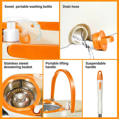 Livnestro SpinEase Foot-Pedal Mop & Bucket Set