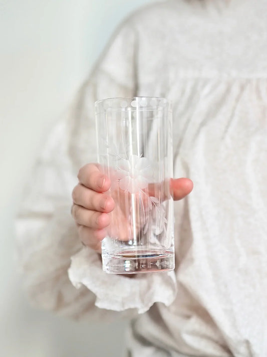Livnestro Flower Highball Glass