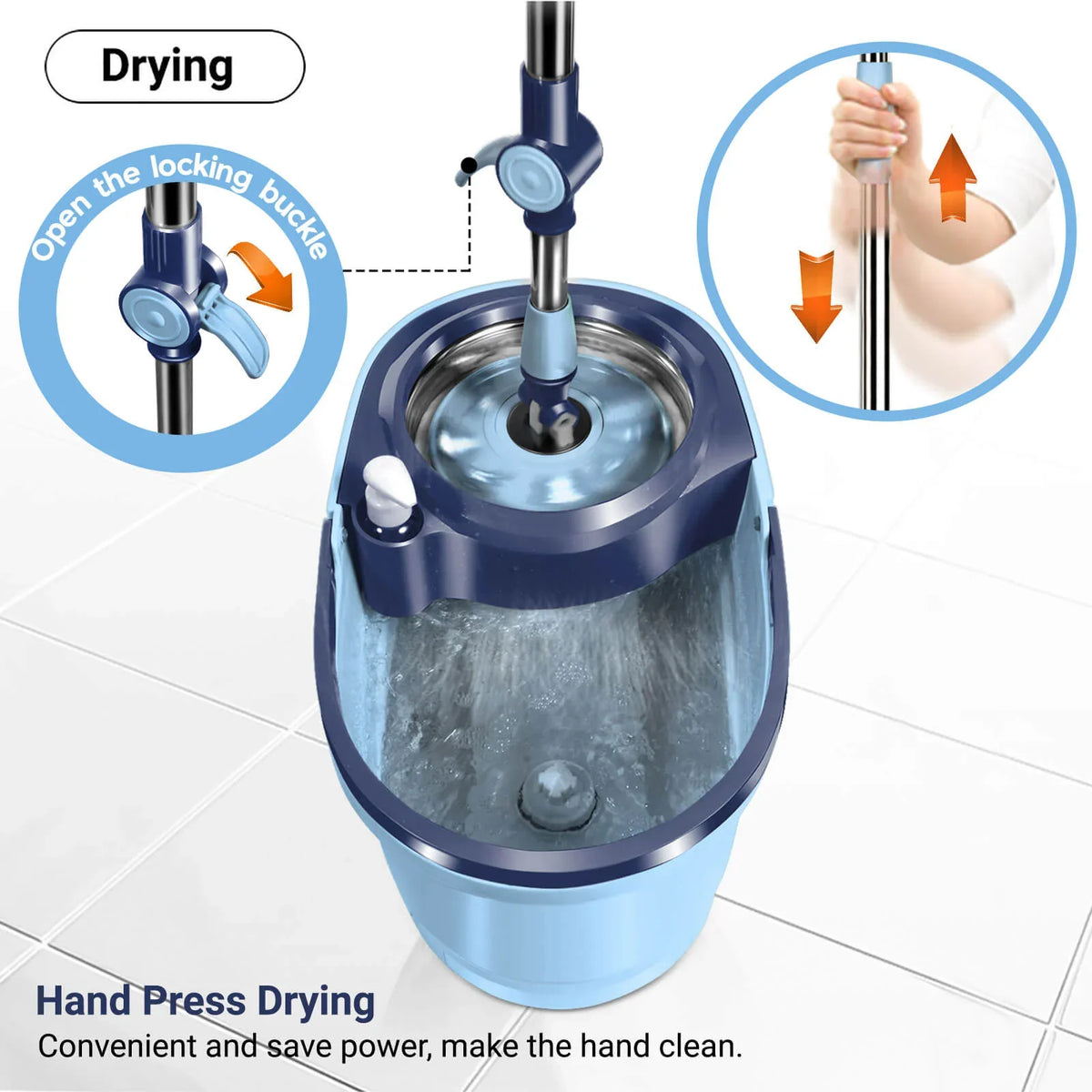 Livnestro SpinEase Foot-Pedal Mop & Bucket Set