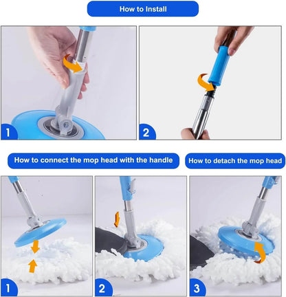 Livnestro SpinEase Microfiber Mop Refill - 3 Pack