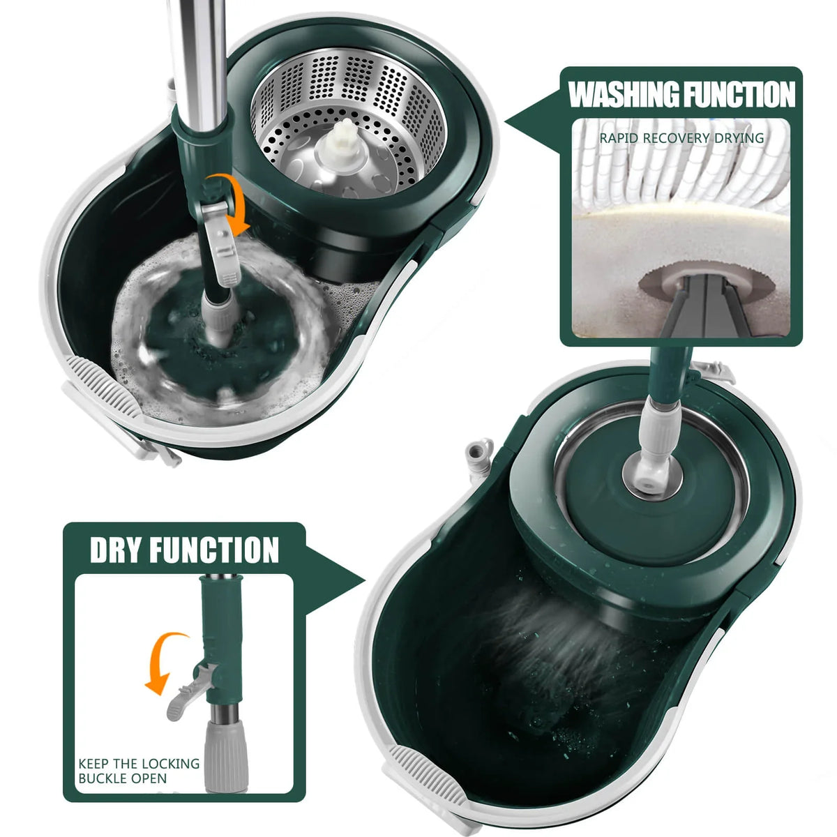 Livnestro SpinEase Wringer Mop & Bucket Set