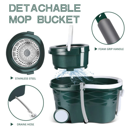 Livnestro SpinEase Wringer Mop & Bucket Set