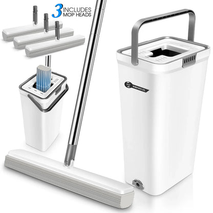 Livnestro SpongeClean Mop & Bucket Set with 3 Refills