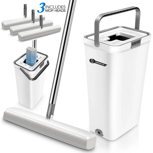 Livnestro SpongeClean Mop & Bucket Set with 3 Refills