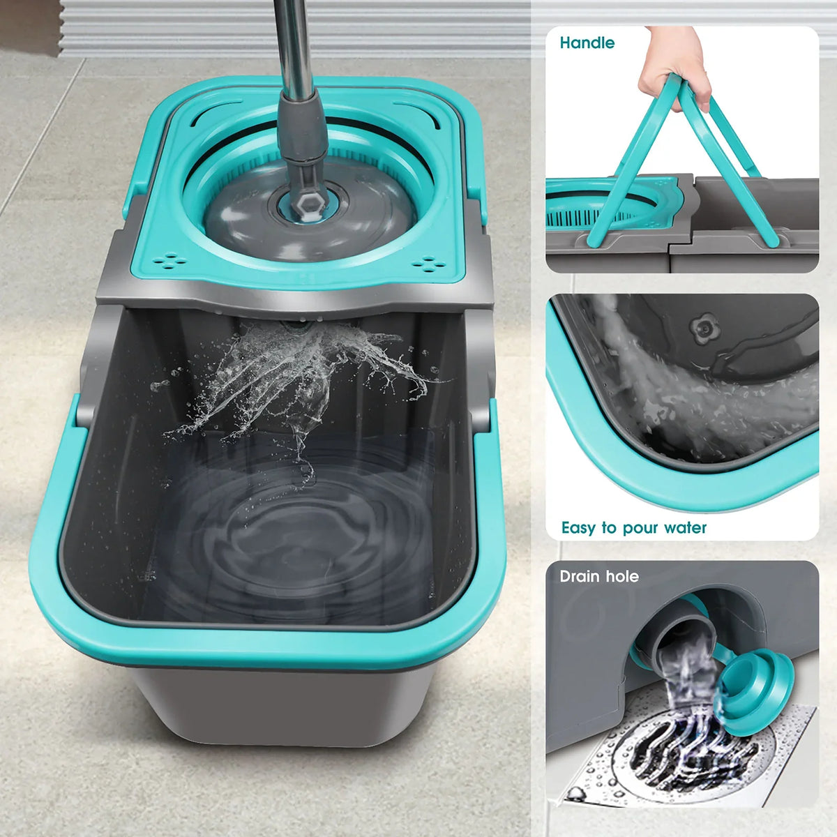 Livnestro SpinEase Mop & Bucket Set with 6 Pads