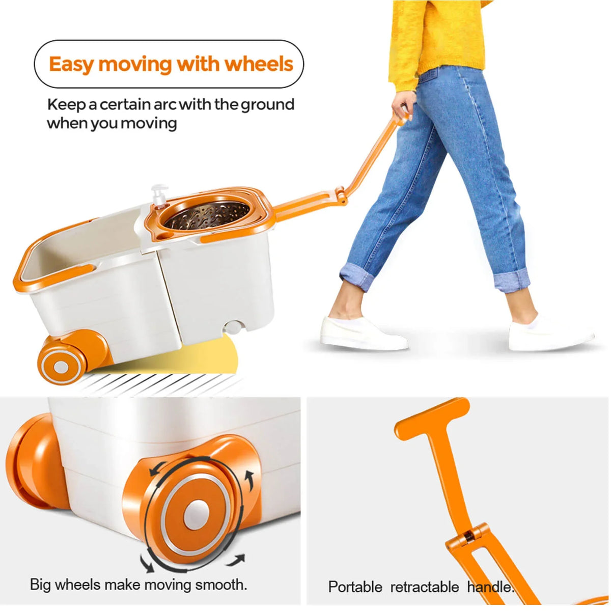 Livnestro SpinEase Microfiber Mop & Bucket Set