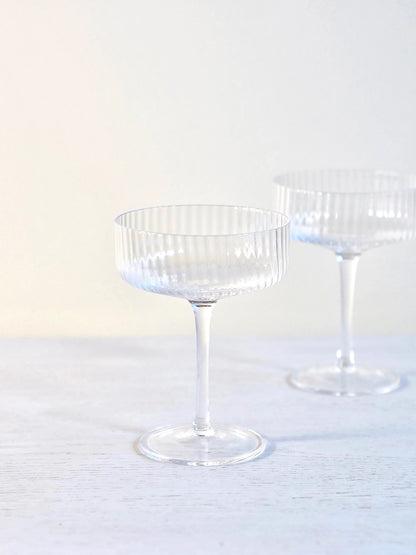 Livnestro Striped Champagne Coupe