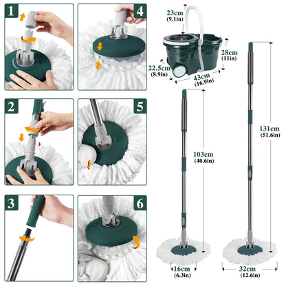 Livnestro SpinEase Wringer Mop & Bucket Set