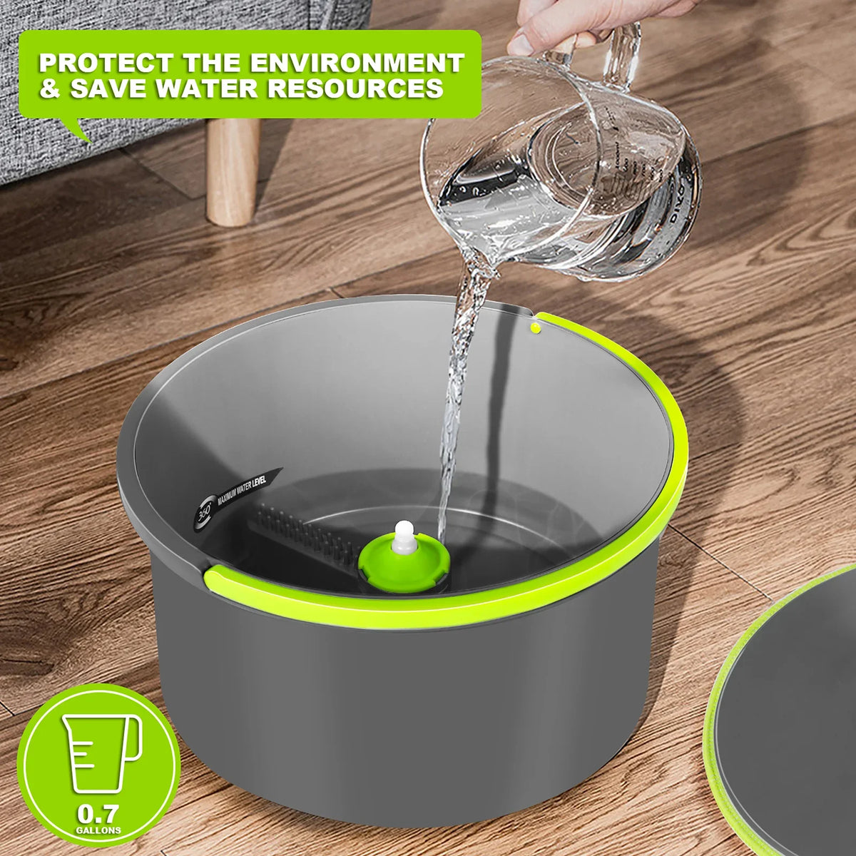 Livnestro FlatSpin Mop & Bucket Set with 6 Refills
