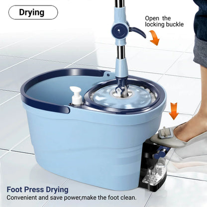 Livnestro SpinEase Foot-Pedal Mop & Bucket Set