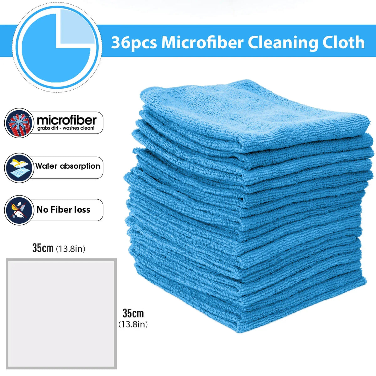 Livnestro SoftClean Microfiber Dust Cloths - 36 Pieces