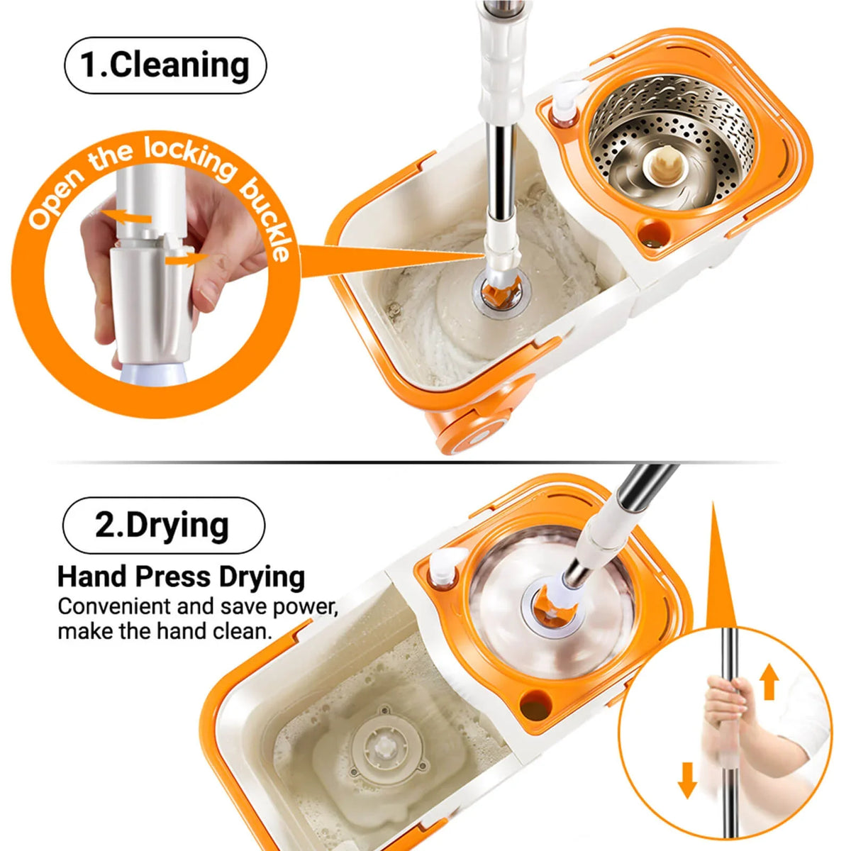 Livnestro SpinEase Microfiber Mop & Bucket Set