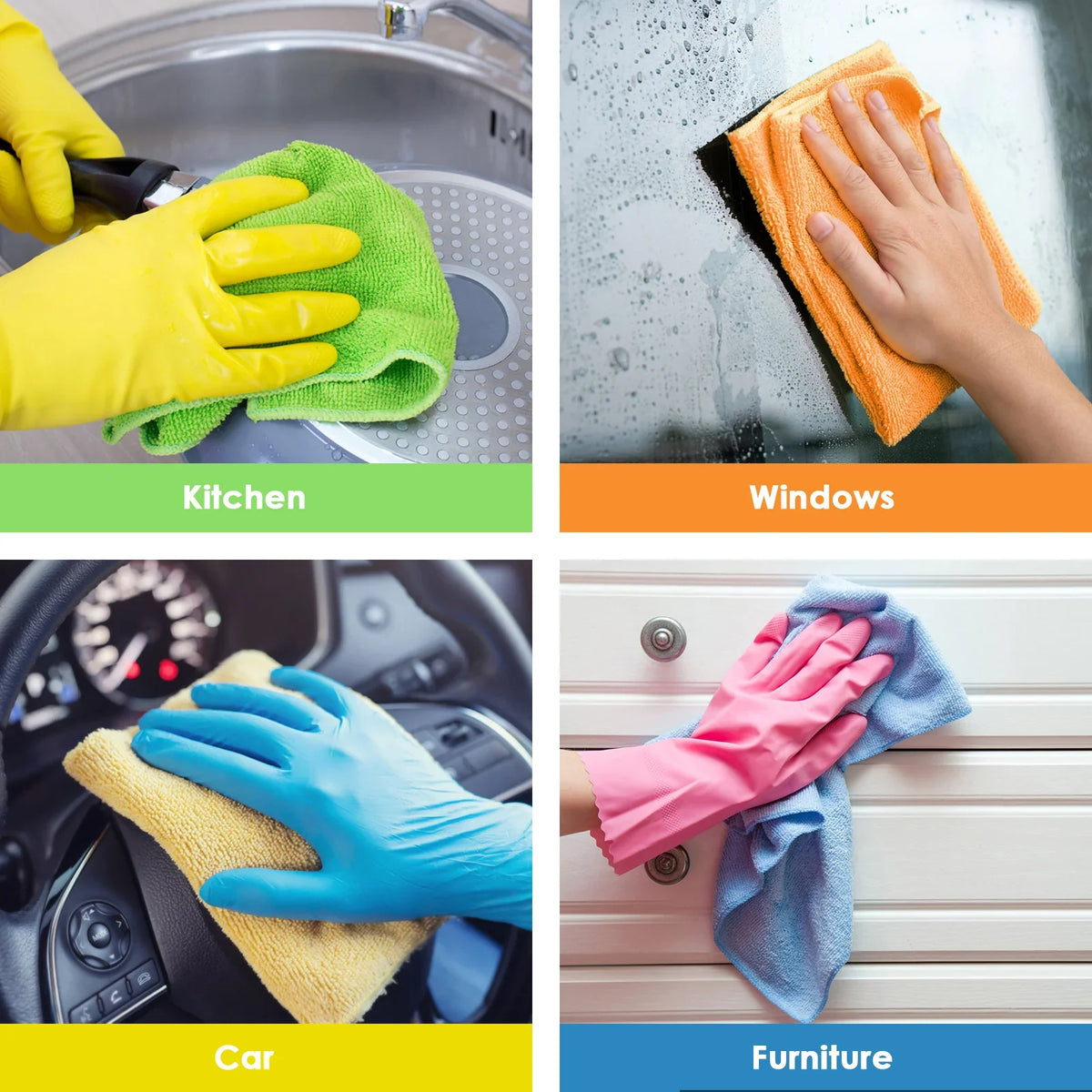 Livnestro SoftClean Microfiber Dust Cloths - 48 Pieces