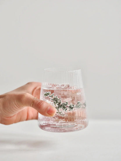 Livnestro Striped Stemless Wine Glass