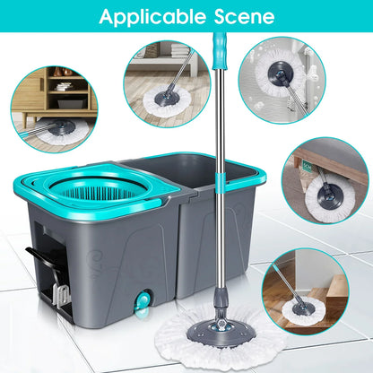 Livnestro SpinEase Mop & Bucket Set with 6 Pads