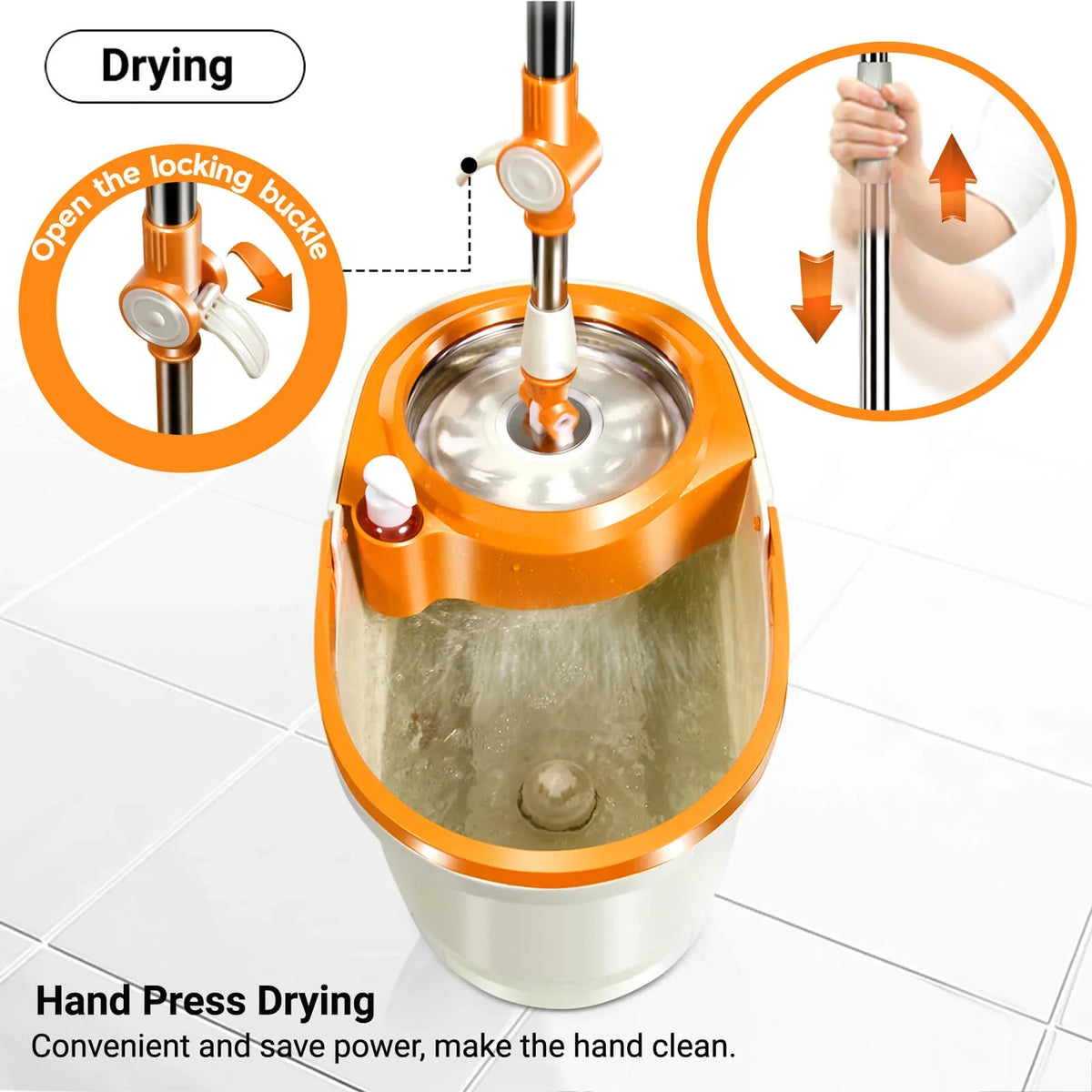 Livnestro SpinEase Foot-Pedal Mop & Bucket Set