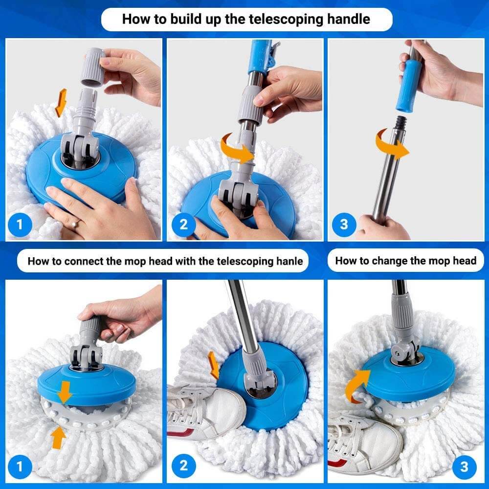 Livnestro SpinEase Wringer Mop & Bucket Set