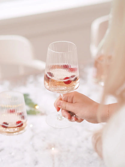 Livnestro Striped Wine Glass