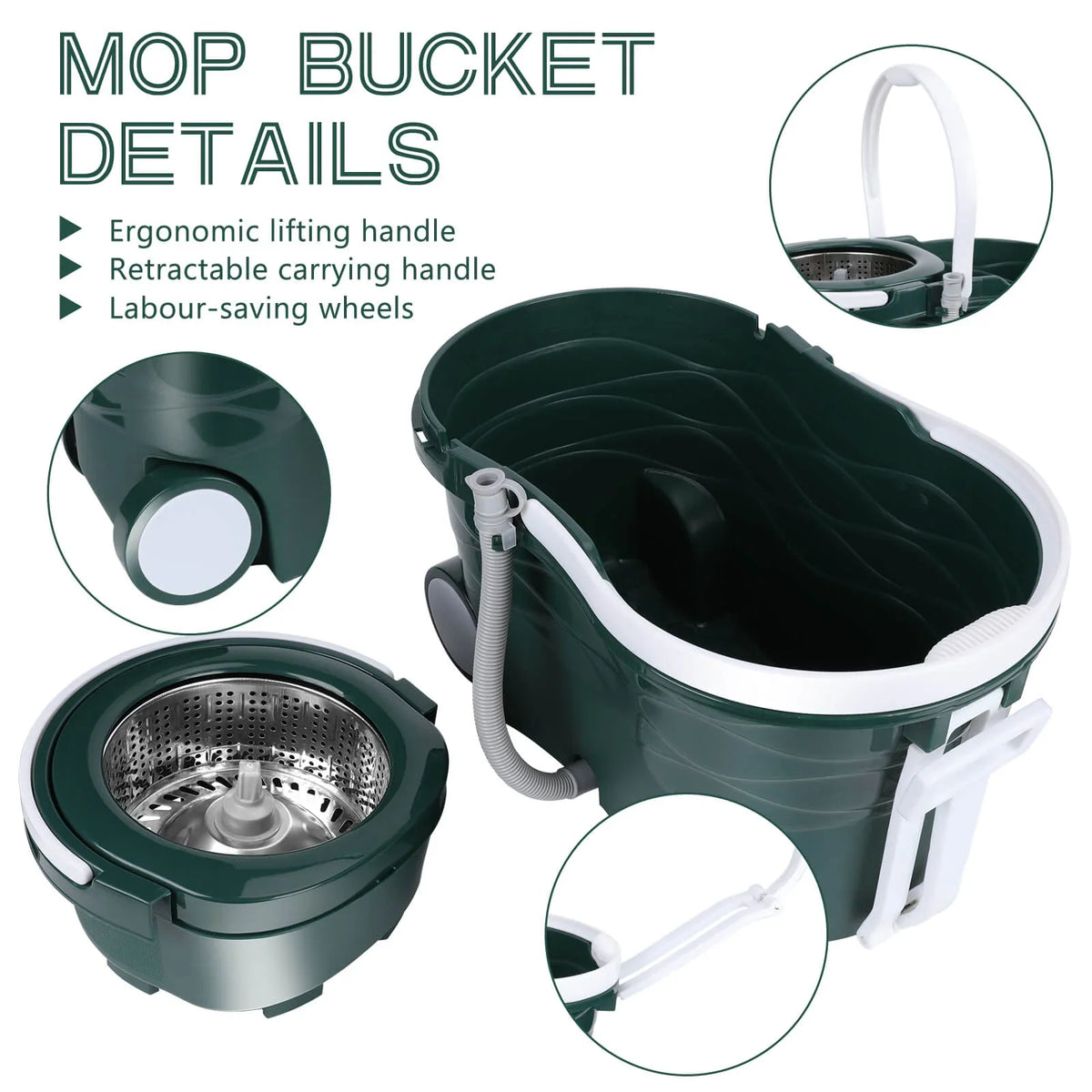 Livnestro SpinEase Wringer Mop & Bucket Set