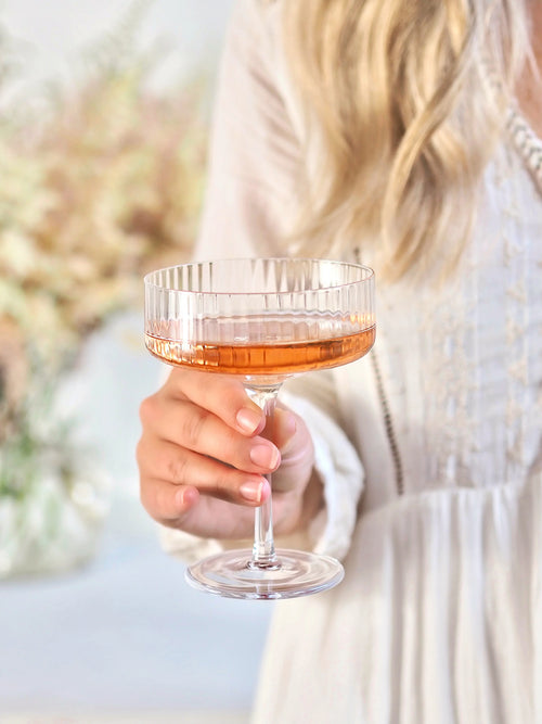 Livnestro Striped Champagne Coupe
