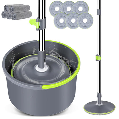 Livnestro FlatSpin Mop & Bucket Set with 6 Refills