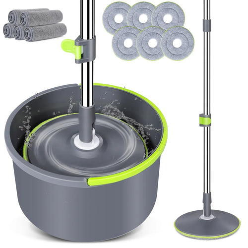 Livnestro FlatSpin Mop & Bucket Set with 6 Refills